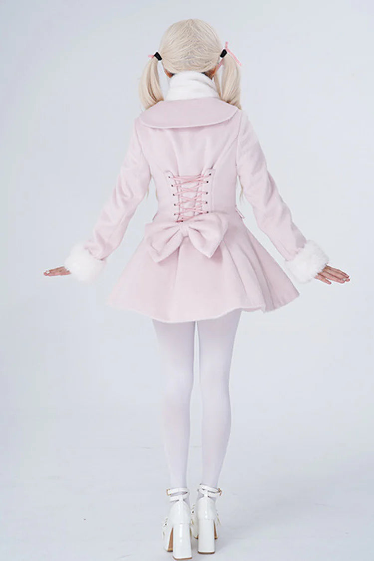 "Winter Enchantment" — This coat draws inspiration from the cozy elegance of a frost-kissed forest, where the warmth of woodland creatures meets the timeless charm of Lolita fashion. Designed to evoke the magic of winter tales, it blends practicality with fantasy—perfect for those who wish to carry a touch of storybook wonder into the colder seasons.