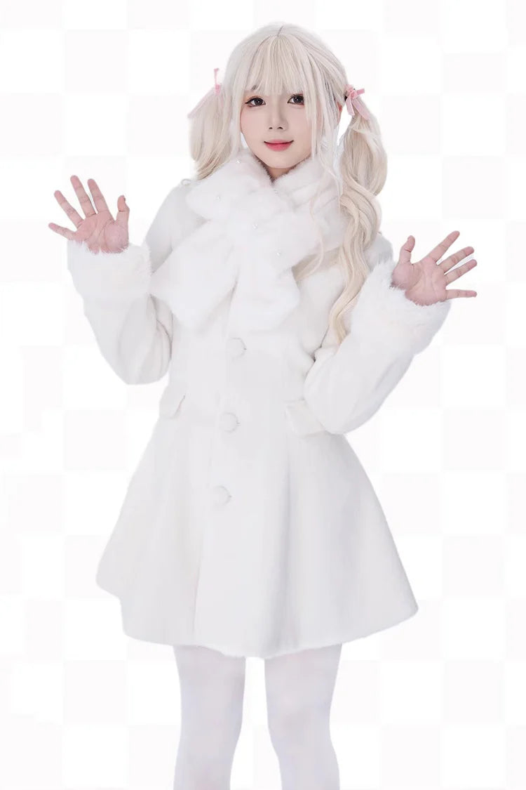 "Winter Enchantment" — This coat draws inspiration from the cozy elegance of a frost-kissed forest, where the warmth of woodland creatures meets the timeless charm of Lolita fashion. Designed to evoke the magic of winter tales, it blends practicality with fantasy—perfect for those who wish to carry a touch of storybook wonder into the colder seasons.