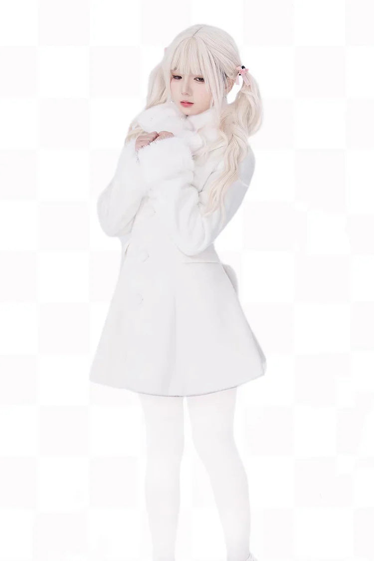 "Winter Enchantment" — This coat draws inspiration from the cozy elegance of a frost-kissed forest, where the warmth of woodland creatures meets the timeless charm of Lolita fashion. Designed to evoke the magic of winter tales, it blends practicality with fantasy—perfect for those who wish to carry a touch of storybook wonder into the colder seasons.