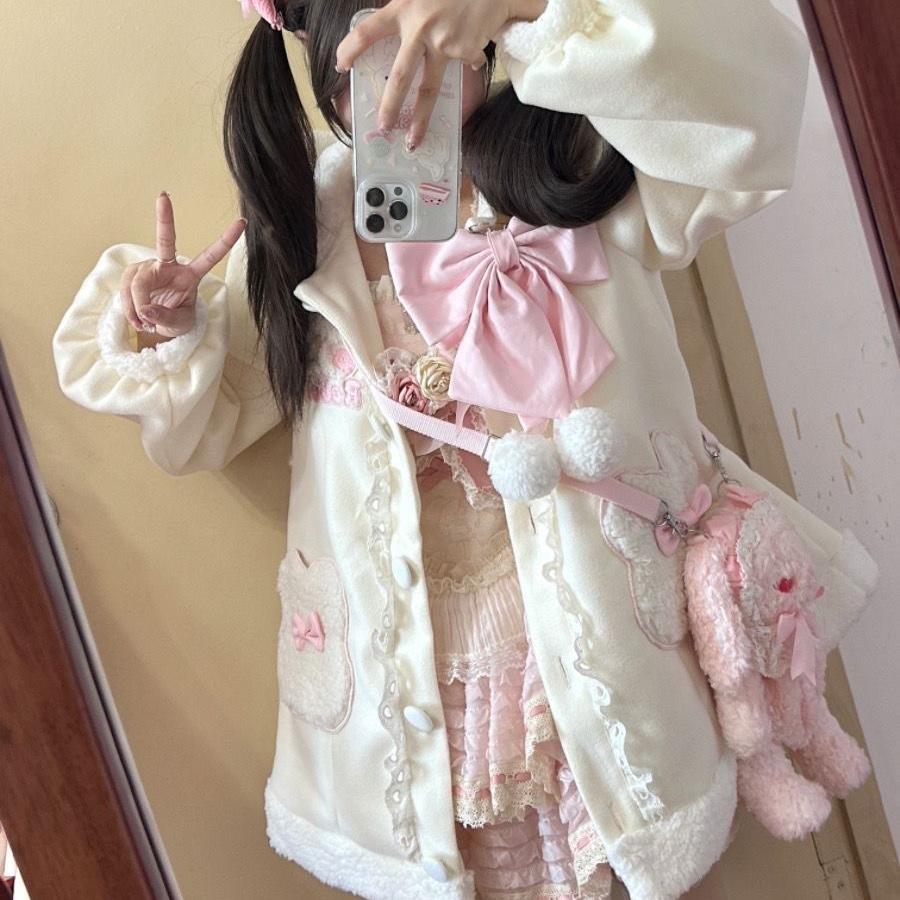 Lolita Fleece Coat Cute Coat Bunny Puppy Lolita Cotton Coat