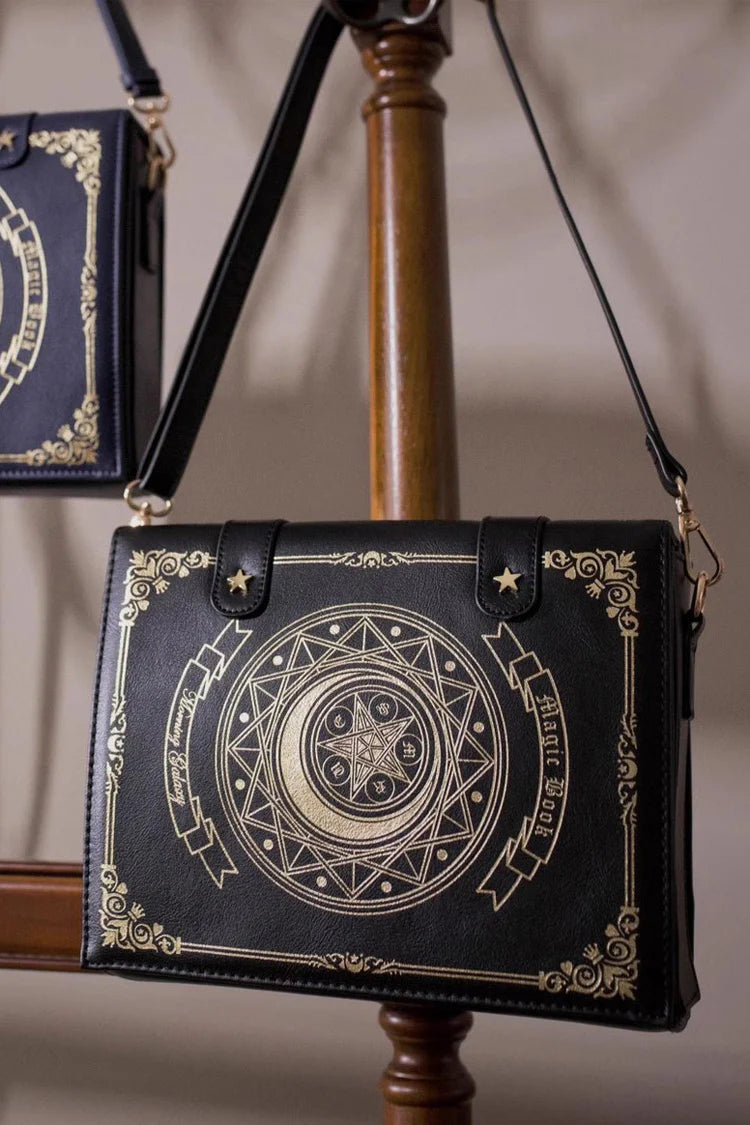 Inspired by the silent poetry of a midnight cosmos where constellations weave tales of ancient dreams, this bag merges celestial mystery with Lolita elegance. The star and moon print evokes a sense of whimsical wonder, while the versatile design balances functionality and fantasy, inviting wearers to carry a piece of the universe with them.