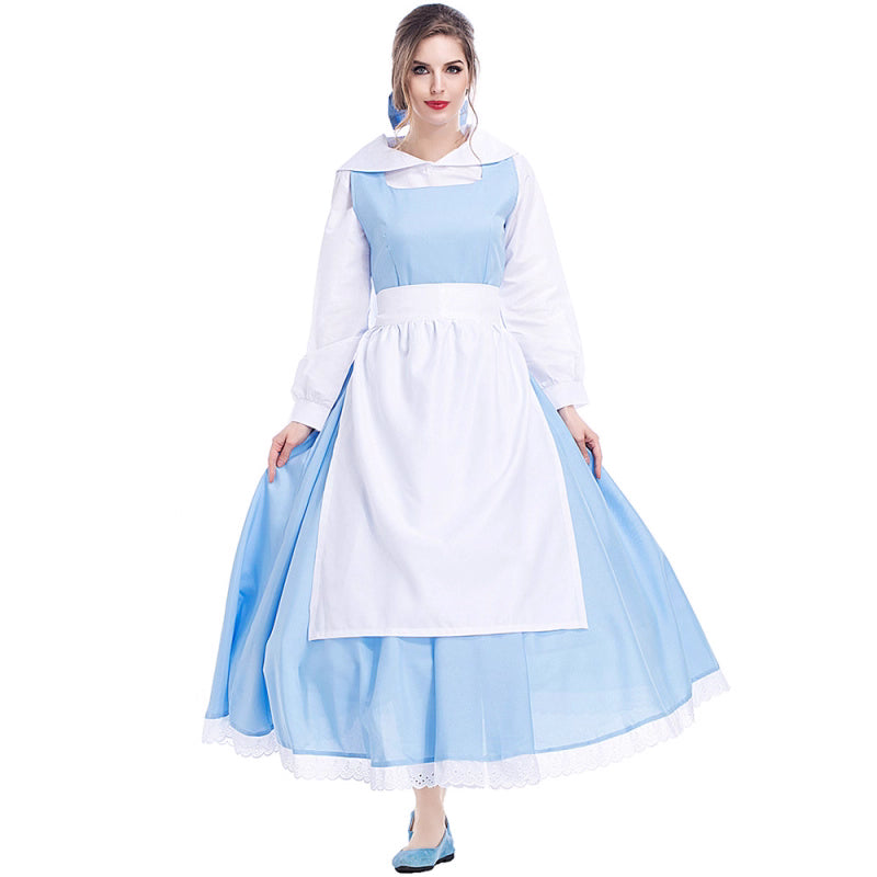 Maid Outfit Princess Maid Oktoberfest Costumes Cosplay Dress for Women White Blue  Mermaid Anime Outfit