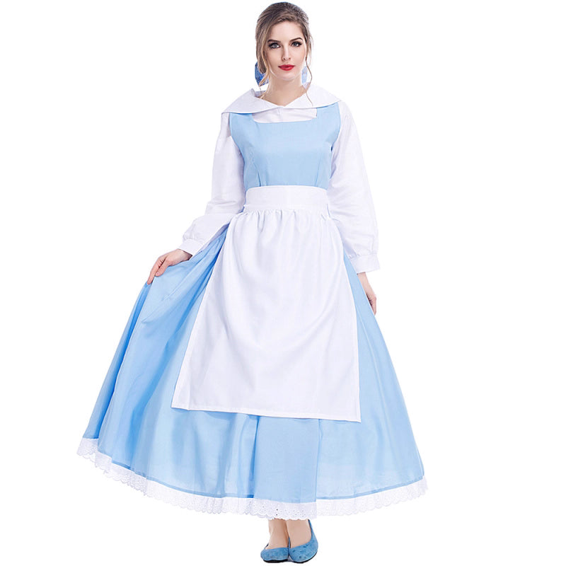 Maid Outfit Princess Maid Oktoberfest Costumes Cosplay Dress for Women White Blue  Mermaid Anime Outfit