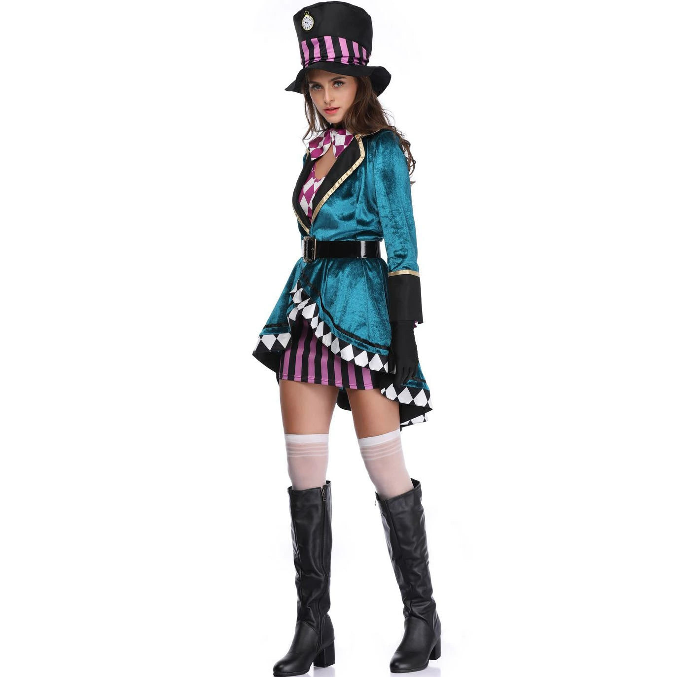 Gothic Lolita Halloween Magician Costume for Women Circus Stage Cosplay Outfit