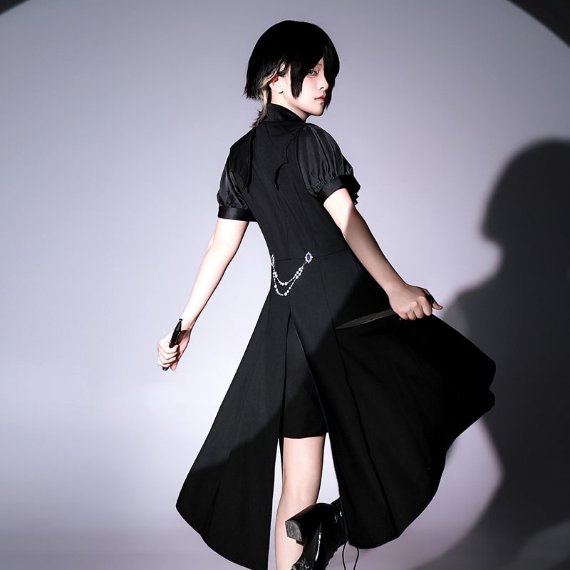 Ouji Fashion Regal Vintage Black Set Lolita Original Dark Blue Prince outfit