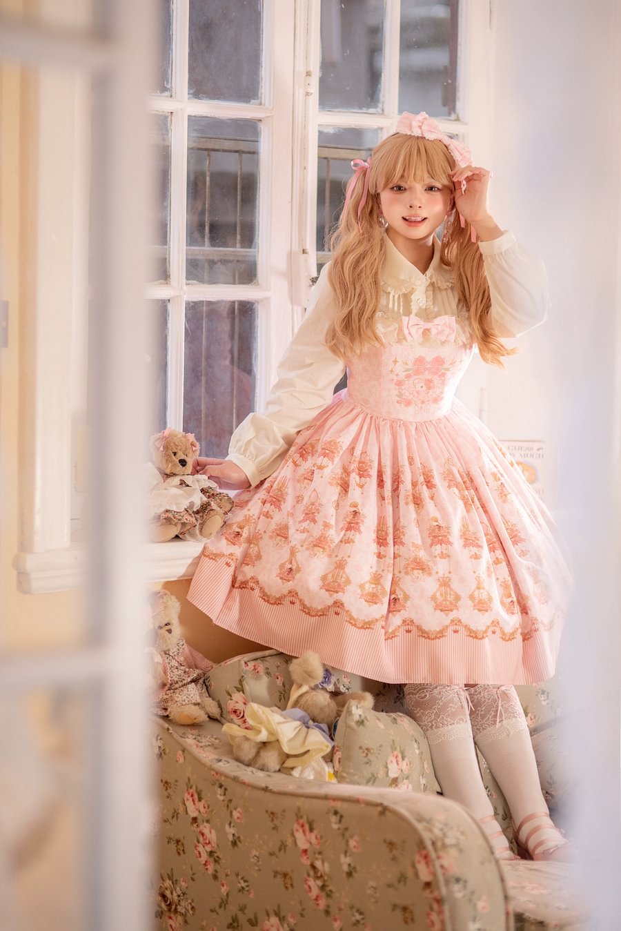 Pink Sweetheart Print JSK SK OP Dress Lolita