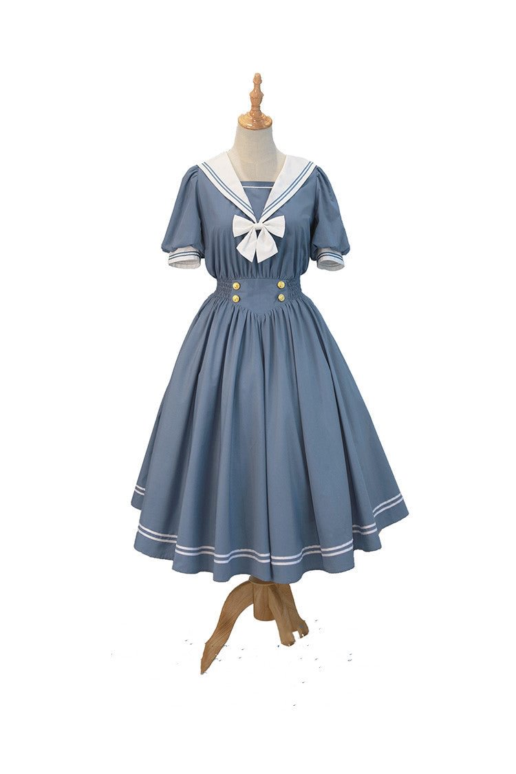 Sailor Lolita Sea Wind Lolita OP Sweet Japanese Uniform Dress