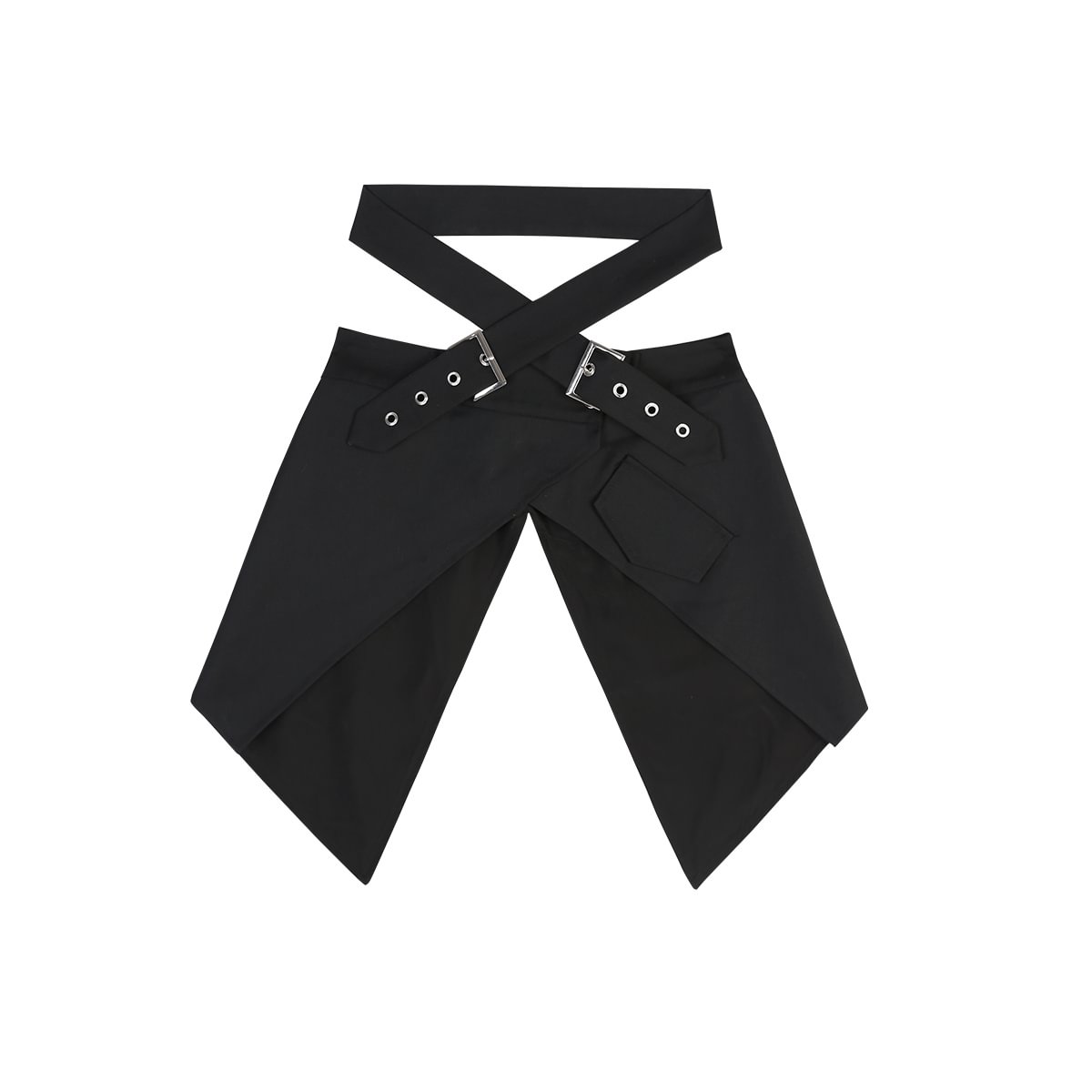 Simple Goth Suit Cool Girl Lolita Long Sleeve Shirt Set Black-white