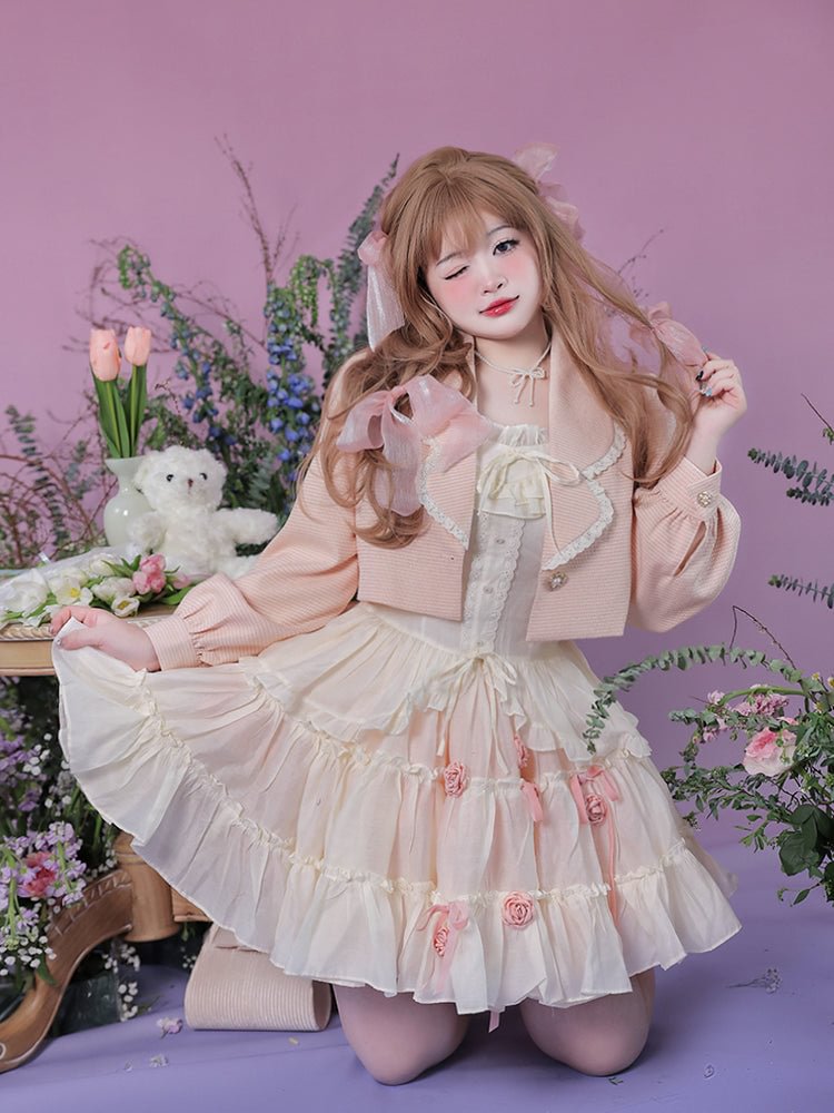 Spring Summer Pink Sleeveless Dress Coat