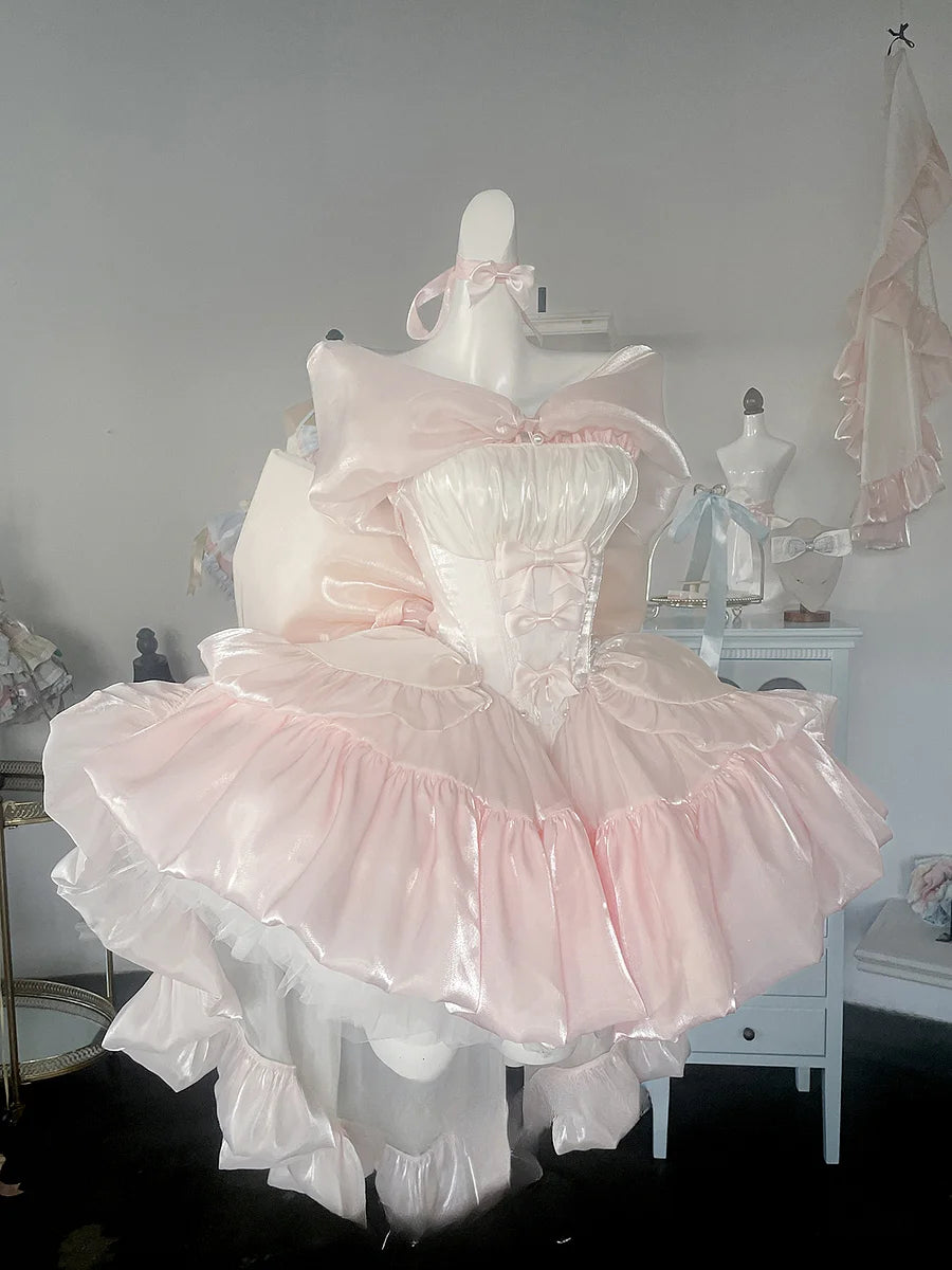 Hime Lolita Pink Birthday Ballet Dress Princess Themed Ensemble Alice