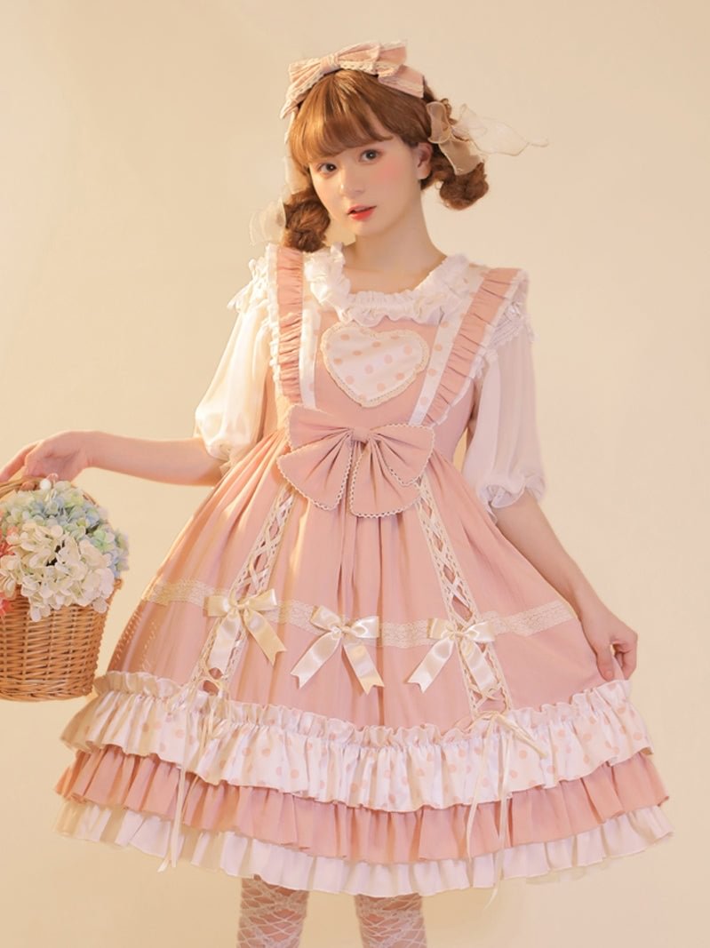 Sweet Lolita Cotton Princess JSK Bow Cute Dress