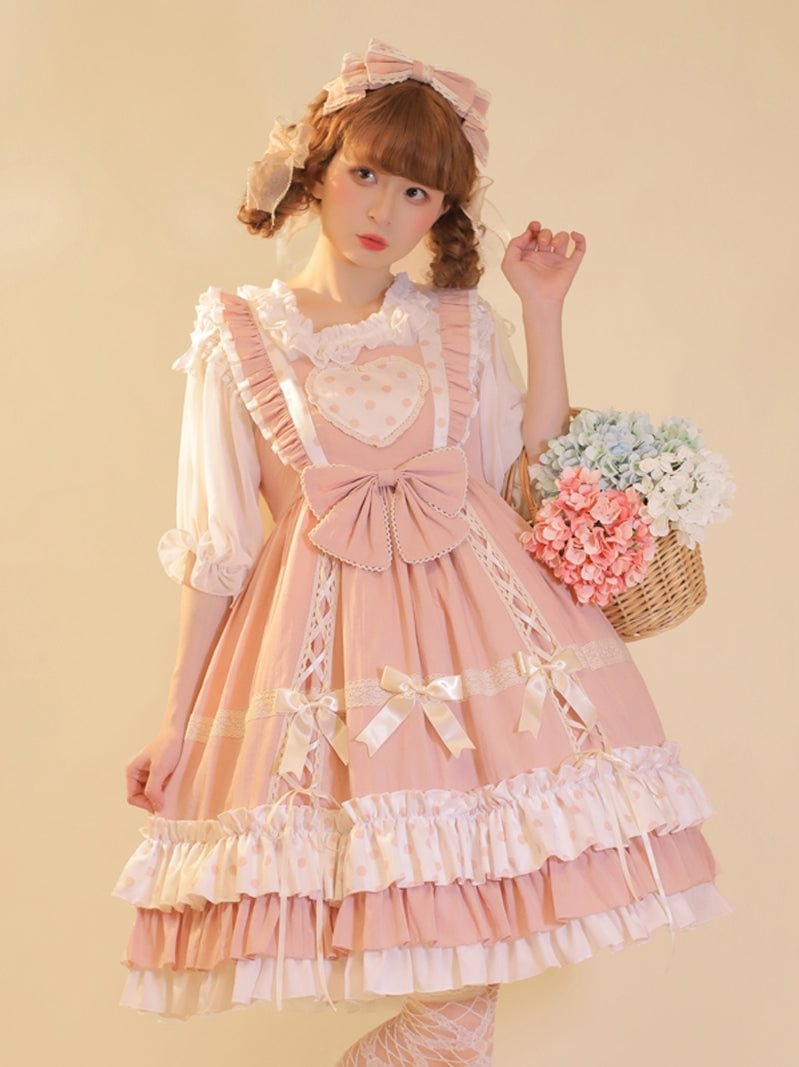 Sweet Lolita Cotton Princess JSK Bow Cute Dress
