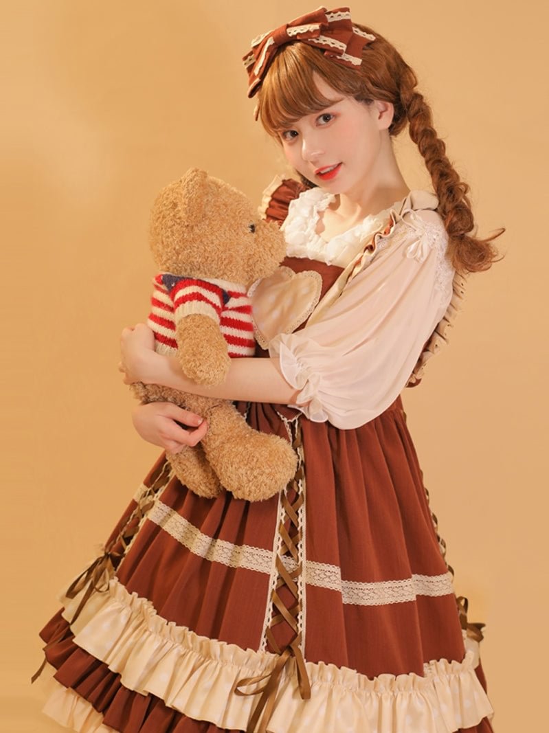 Sweet Lolita Cotton Princess JSK Bow Cute Dress