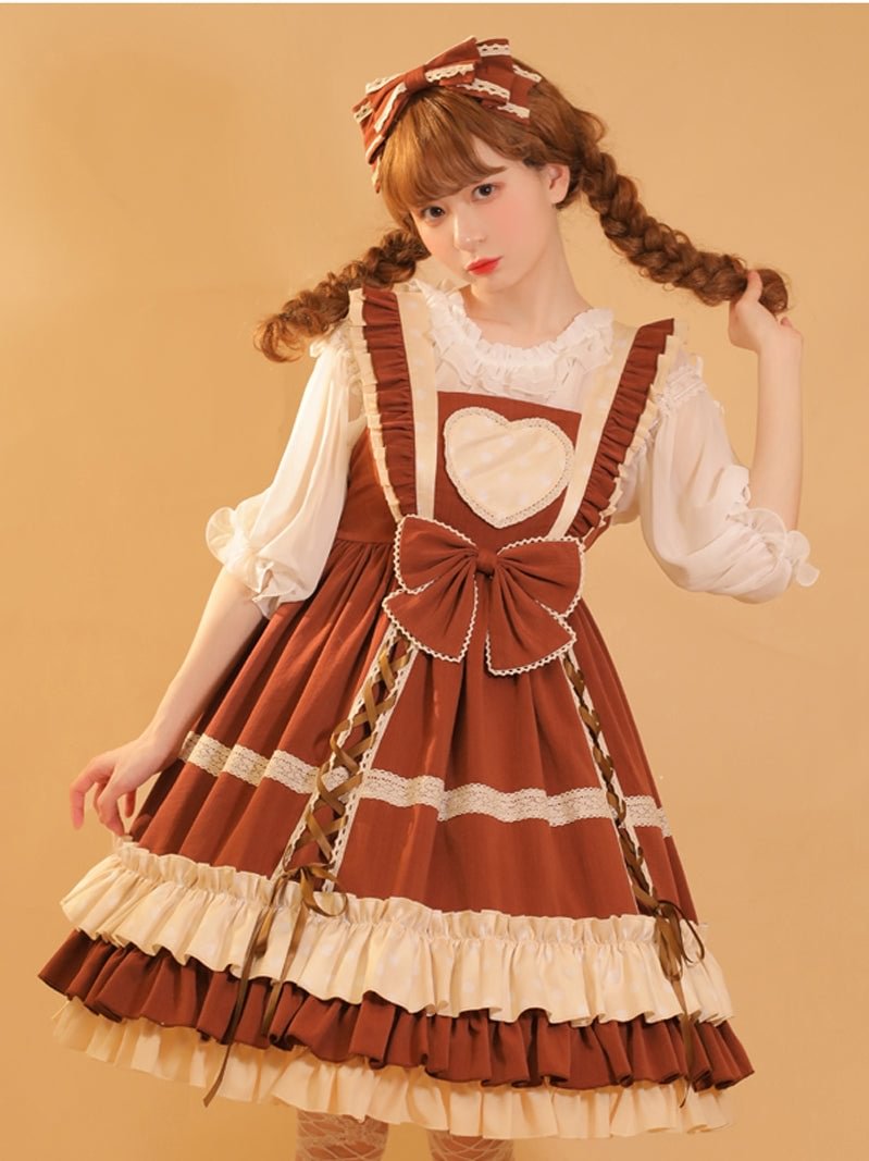 Sweet Lolita Cotton Princess JSK Bow Cute Dress