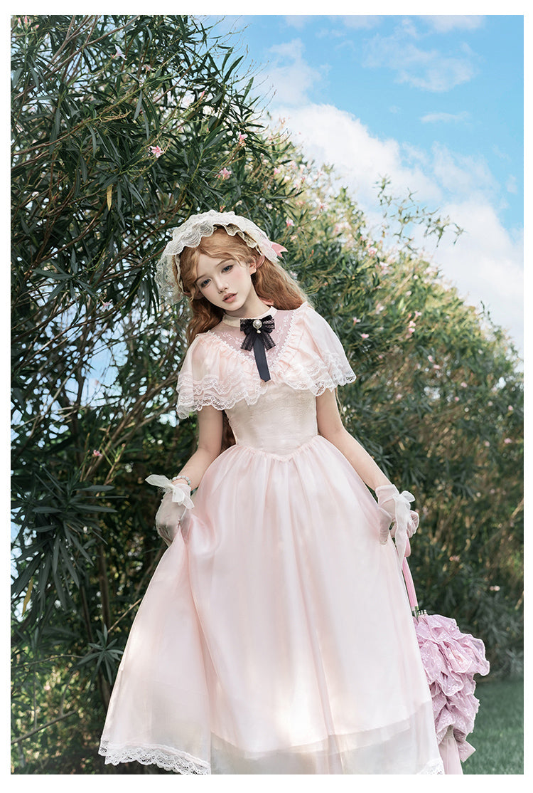 Classic Lolita Dresses Pink Edward Collar Short-sleeved Gemini Summer Light Lolita