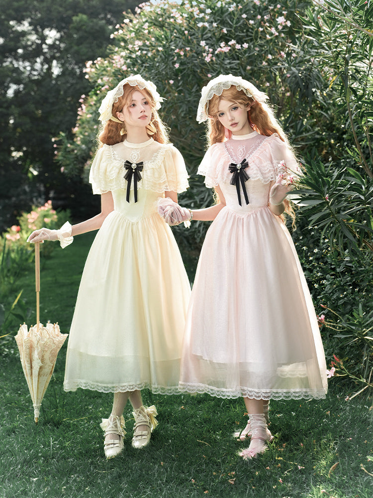 Classic Lolita Dresses Pink Edward Collar Short-sleeved Gemini Summer Light Lolita