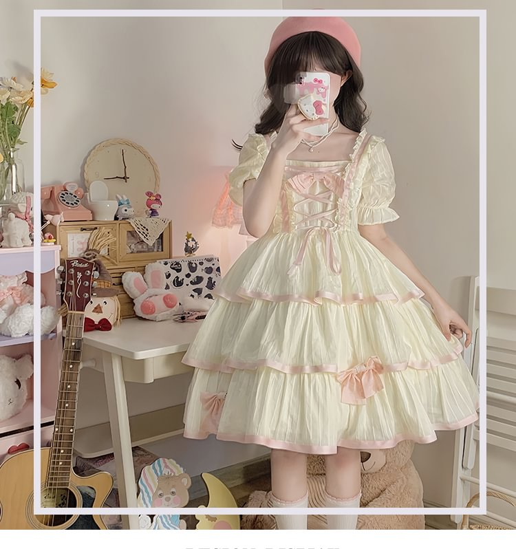 Sweet Lolita Floral Marriage Plus Size Short Sleeve Ruffle Lolita Princess Dress Summer 4XL Lolita Dress