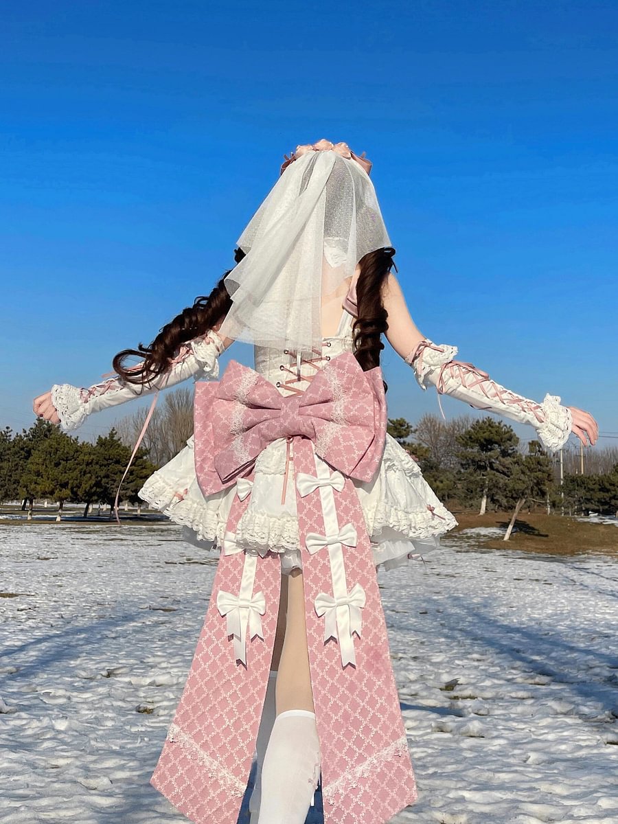 Sweet Lolita Pink Blue Cute Suspende Bat Mitzvah Princess Dress JSK