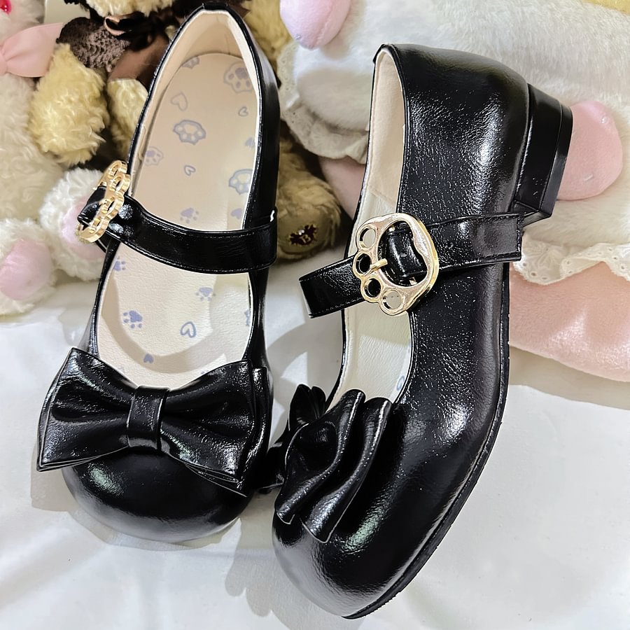 Sweet Lolita Shoes Vintage-Inspired Ivory Apricot Mary Jane Shoes