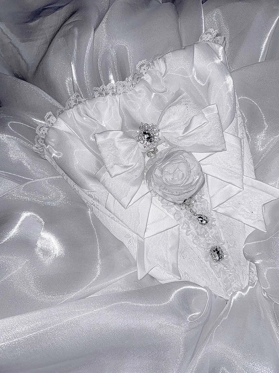 Hime Lolita White Wedding Cake Dress Birthday Ready Gown Moonlight Oath Short Dress