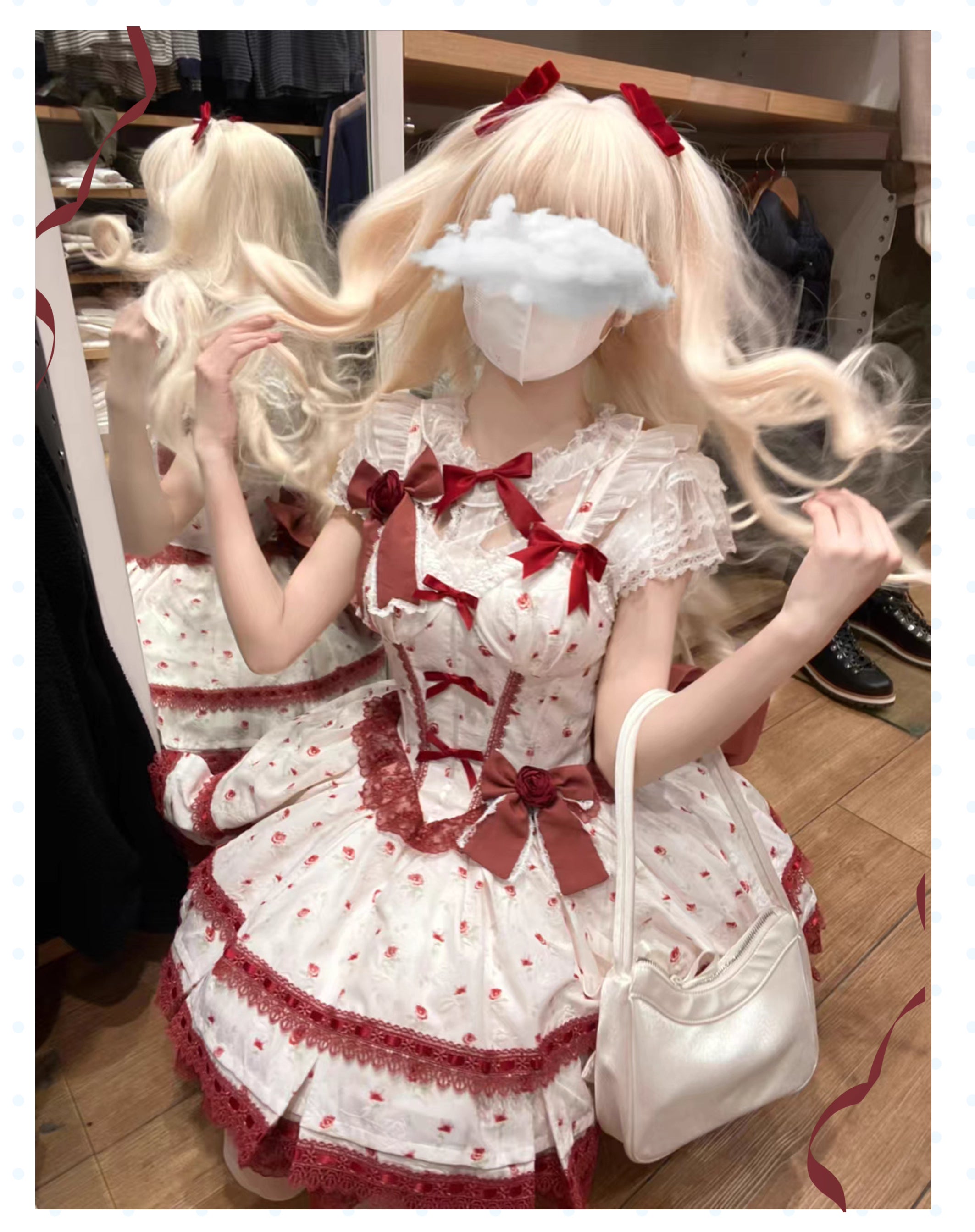 This Wine Red Sweet Lolita JSK Dress Set is designed to capture both elegance and charm. Featuring multi-layered ruffles, delicate lace, and playful bowknot details, it creates a full, romantic silhouette. The rich wine red tone brings a vintage yet refined atmosphere, while the printed accents add a touch of storytelling beauty. Perfect for tea parties, photoshoots, or festive occasions, this dress set embodies the timeless allure of classic Lolita style.