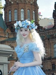 Tea Party Fashion Hime Lolita Flower Wedding Blue Shoulder Princess Tutu Dress Bar Mitzvah Birthday Party Dress Lolita Voyage