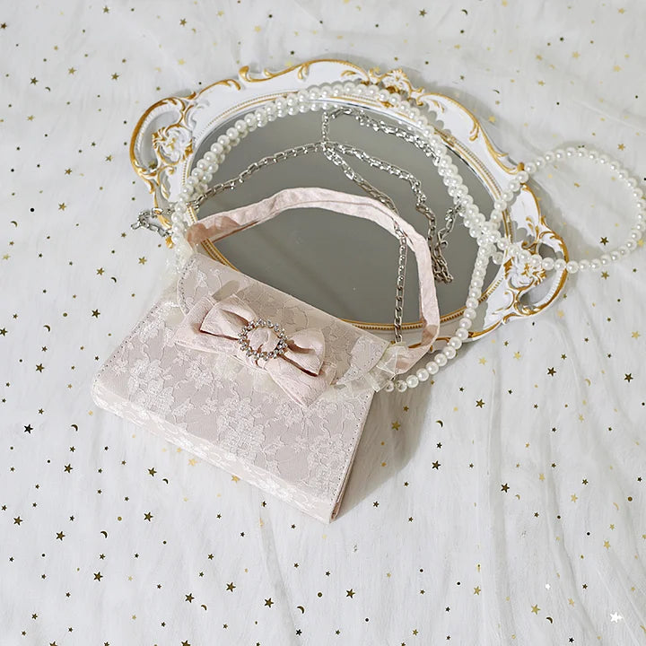 Lolita Bag Pink Vintage French Gentle Daily High-end Three-dimensional Accessories