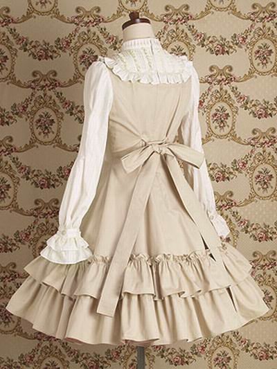 Vintage and Classic Lolita Elegant Lace Long Sleeve Dress Victorian Lolita Spring and Autumn Lolita Lotus Edge Dress