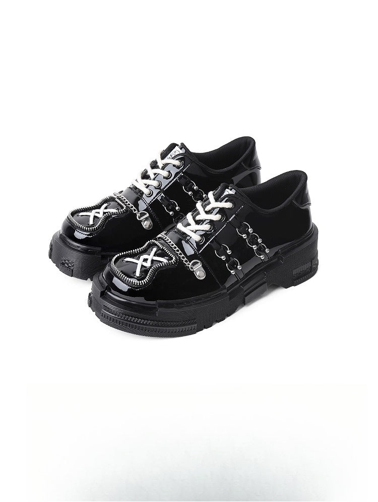Lolita Shoes Black Vintage Thick Soled Summer Casual Japanese Style Chunky Sneakers Women