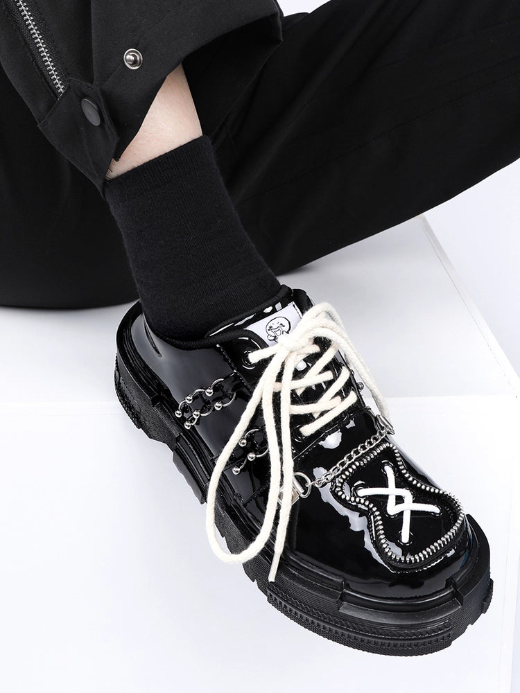 Lolita Shoes Black Vintage Thick Soled Summer Casual Japanese Style Chunky Sneakers Women