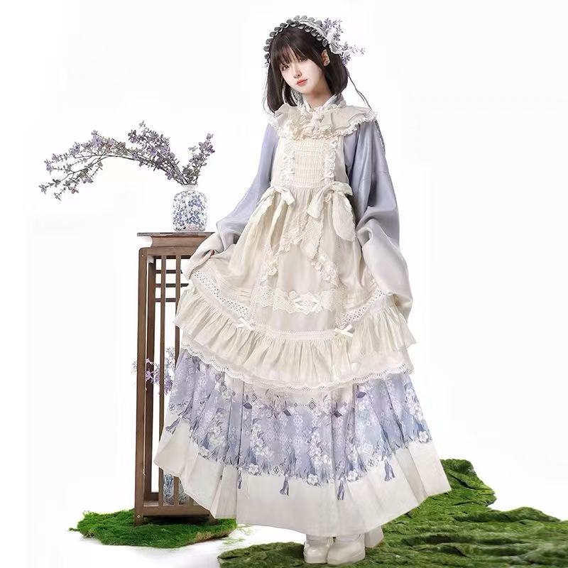Design Concept:
Embody timeless elegance with this Classic Lolita OP dress set, designed for daily wear without compromising on vintage charm. The delicate light blue hue and refined silhouette create an aura of sophisticated grace, perfect for the modern classic Lolita enthusiast. This coordinated set includes a beautifully detailed one-piece dress, featuring subtle lace accents and a flattering cut that exudes understated elegance. Crafted from high-quality, comfortable fabrics, this ensemble is ideal fo