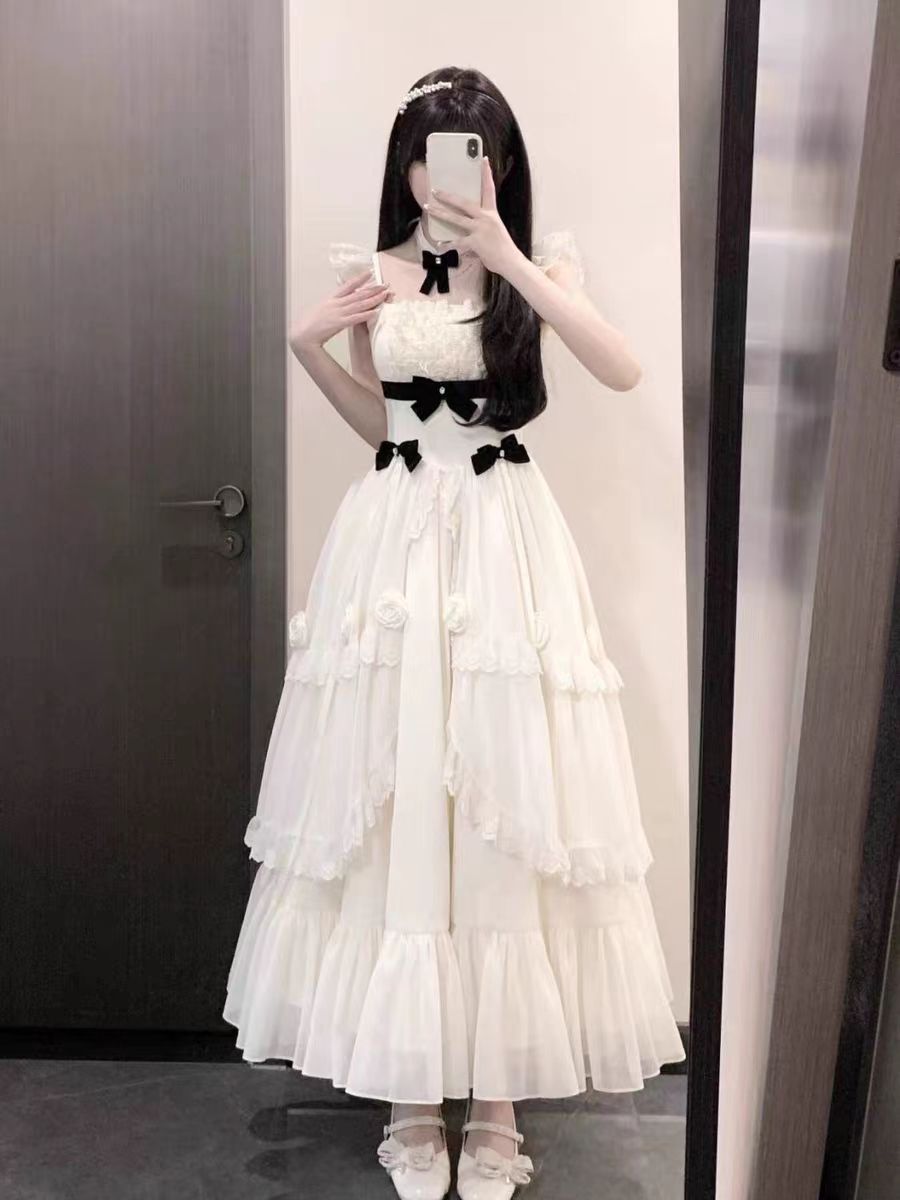 Wedding Lolita French Elegant Big Skirt Cake Long Dress Birthday Princess Apricot Graduation Ceremony