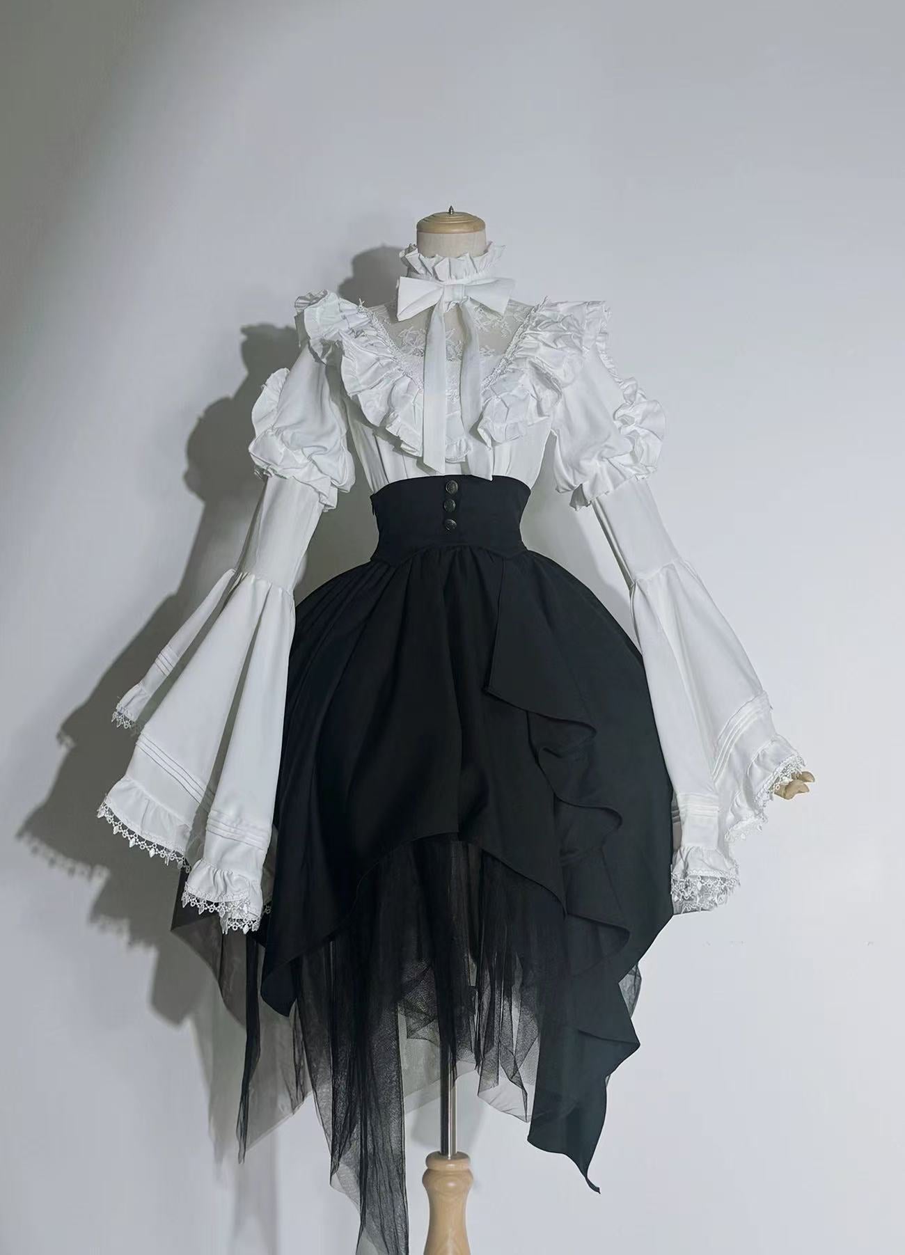 Goth Lolita Academy Skirt Black Butterfly Magic Gothic Halloween Cosplay Lolita Dress