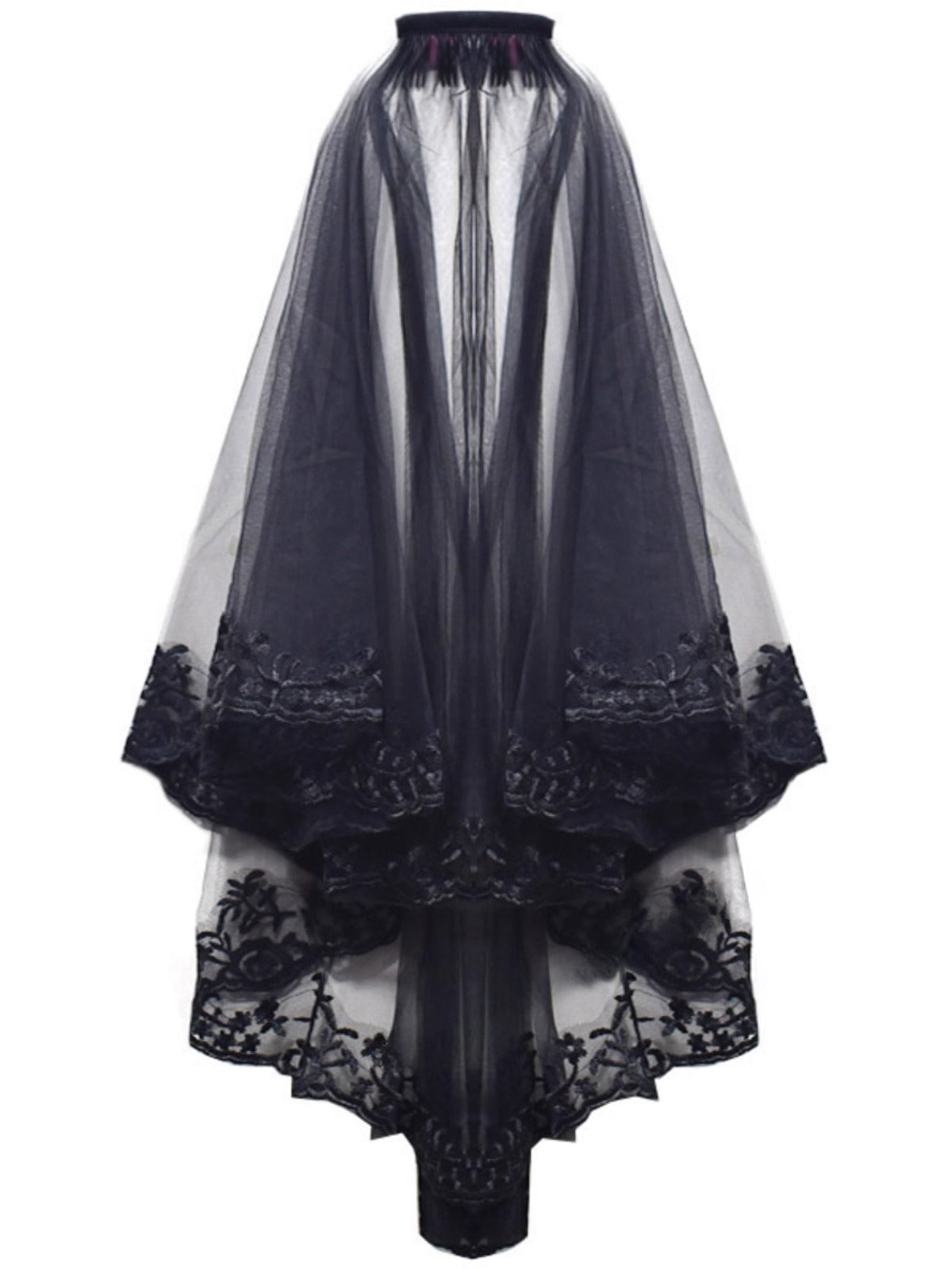 Design Concept:
This Gothic Lolita veil embodies a mysterious dark elegance with a punk-inspired twist. Crafted in deep black, the long nun-style veil flows gracefully, creating a dramatic silhouette that enhances Gothic, Punk, and Lolita aesthetics. Perfect for Halloween, cosplay, or themed photoshoots, this versatile accessory adds a hauntingly beautiful touch to any outfit, making it an essential piece for those who love bold and striking fashion statements.