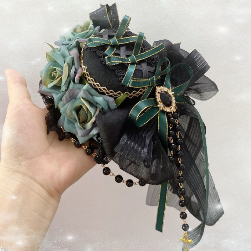 Lolita Accessories Headwear Gothic Ornate Ornamented Hat Hairclip Hair Accessories