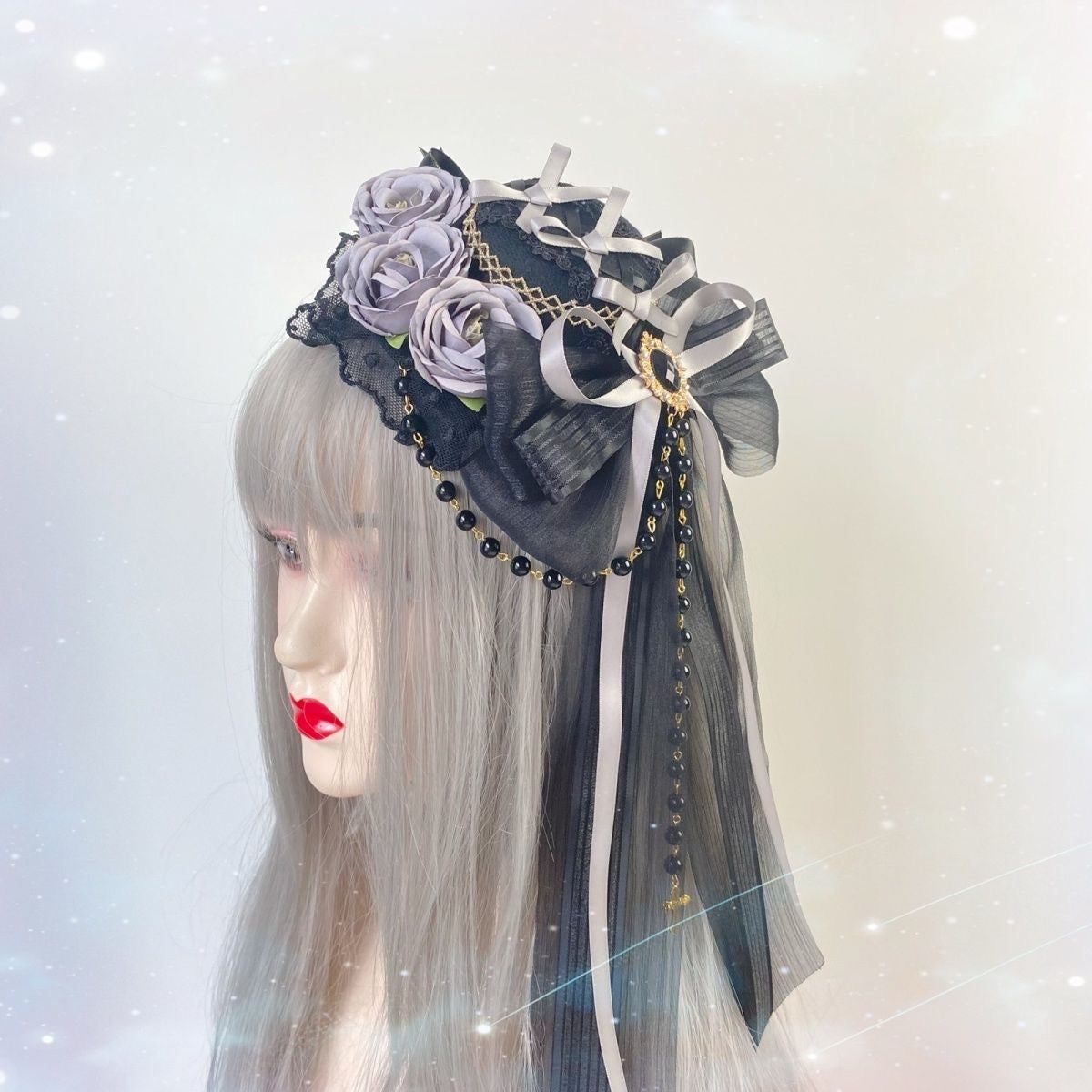 Lolita Accessories Headwear Gothic Ornate Ornamented Hat Hairclip Hair Accessories