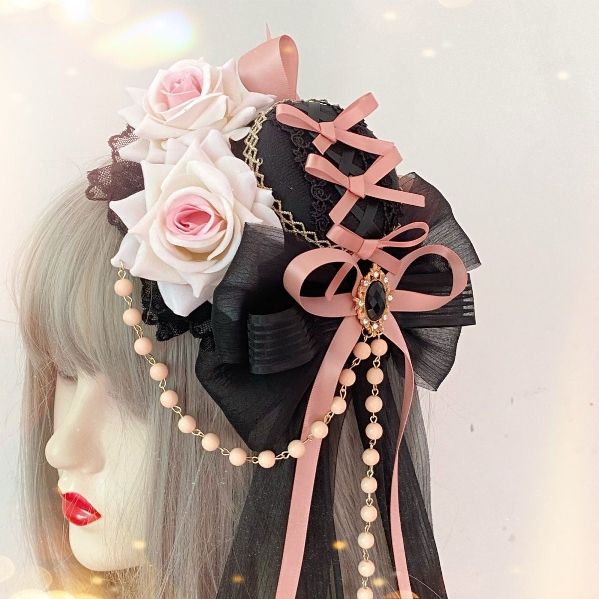 Lolita Accessories Headwear Gothic Ornate Ornamented Hat Hairclip Hair Accessories