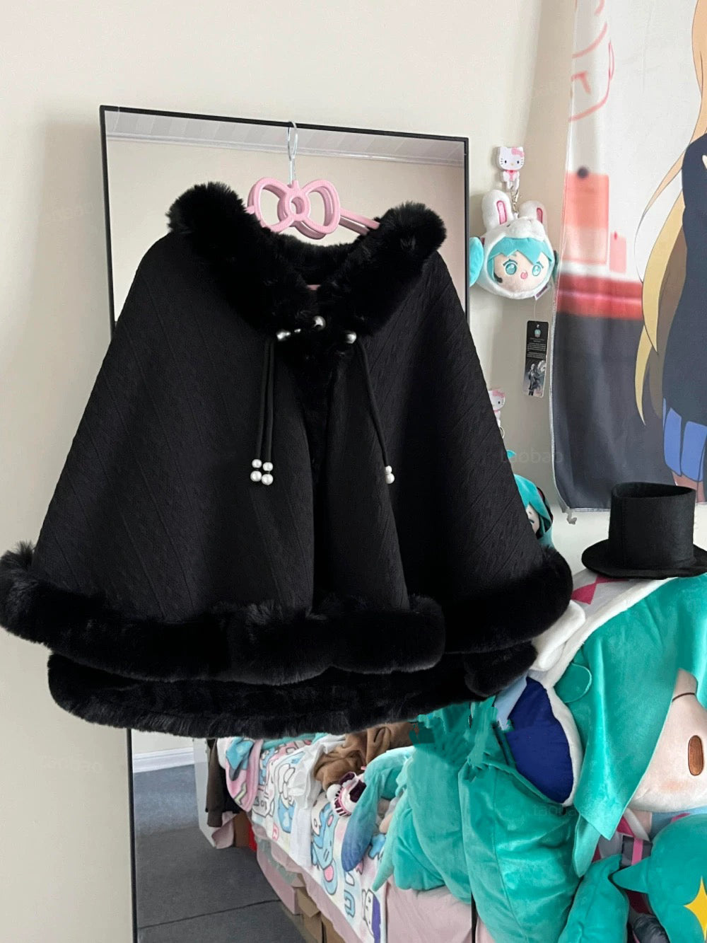Lolita Coat Cape Plush Short Cloak Sweet Warm Winter Outfit