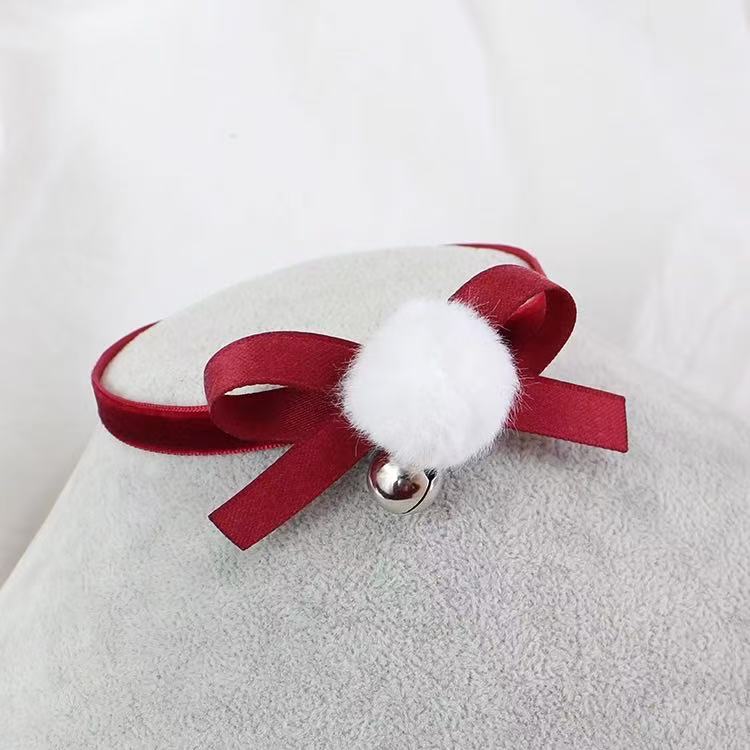 Design Concept:
This Lolita necklace collection features three charming red velvet choker styles, each adorned with festive details to capture a sweet and playful holiday spirit. The bow style offers a classic cute touch, the snowflake style adds a delicate winter charm, and the pom pom style brings a soft and whimsical feel, making them perfect accessories for enhancing Lolita outfits or seasonal cosplay looks.