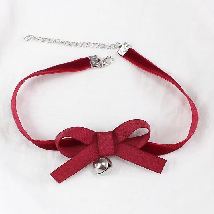 Design Concept:
This Lolita necklace collection features three charming red velvet choker styles, each adorned with festive details to capture a sweet and playful holiday spirit. The bow style offers a classic cute touch, the snowflake style adds a delicate winter charm, and the pom pom style brings a soft and whimsical feel, making them perfect accessories for enhancing Lolita outfits or seasonal cosplay looks.