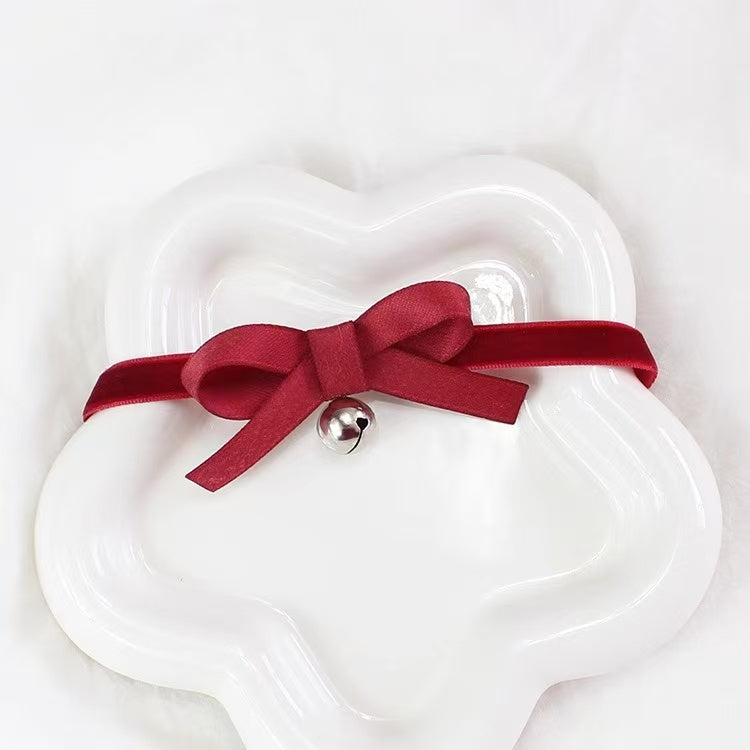 Design Concept:
This Lolita necklace collection features three charming red velvet choker styles, each adorned with festive details to capture a sweet and playful holiday spirit. The bow style offers a classic cute touch, the snowflake style adds a delicate winter charm, and the pom pom style brings a soft and whimsical feel, making them perfect accessories for enhancing Lolita outfits or seasonal cosplay looks.