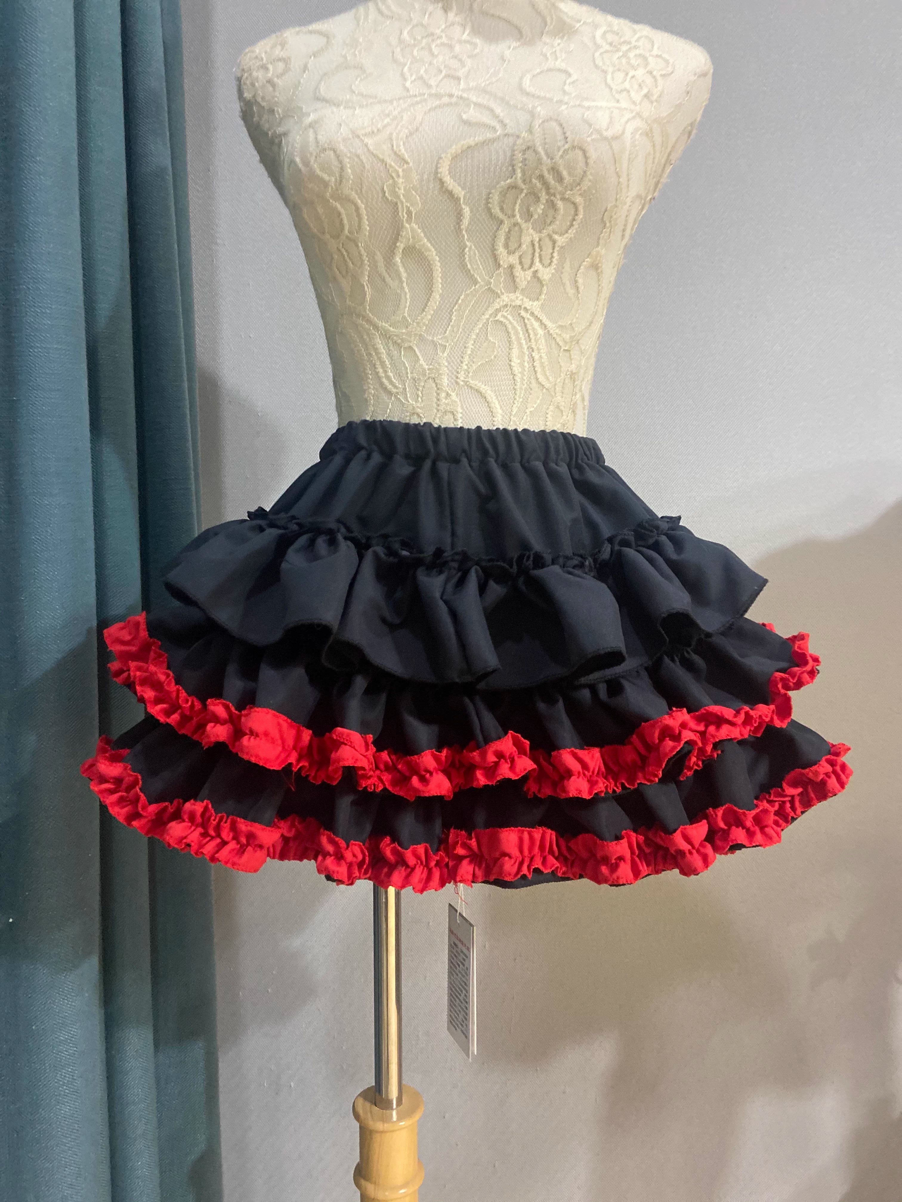 Lolita Petticoat Multicolor Punk Y2K Layered Puffy Pumpkin Skirt for Daily
