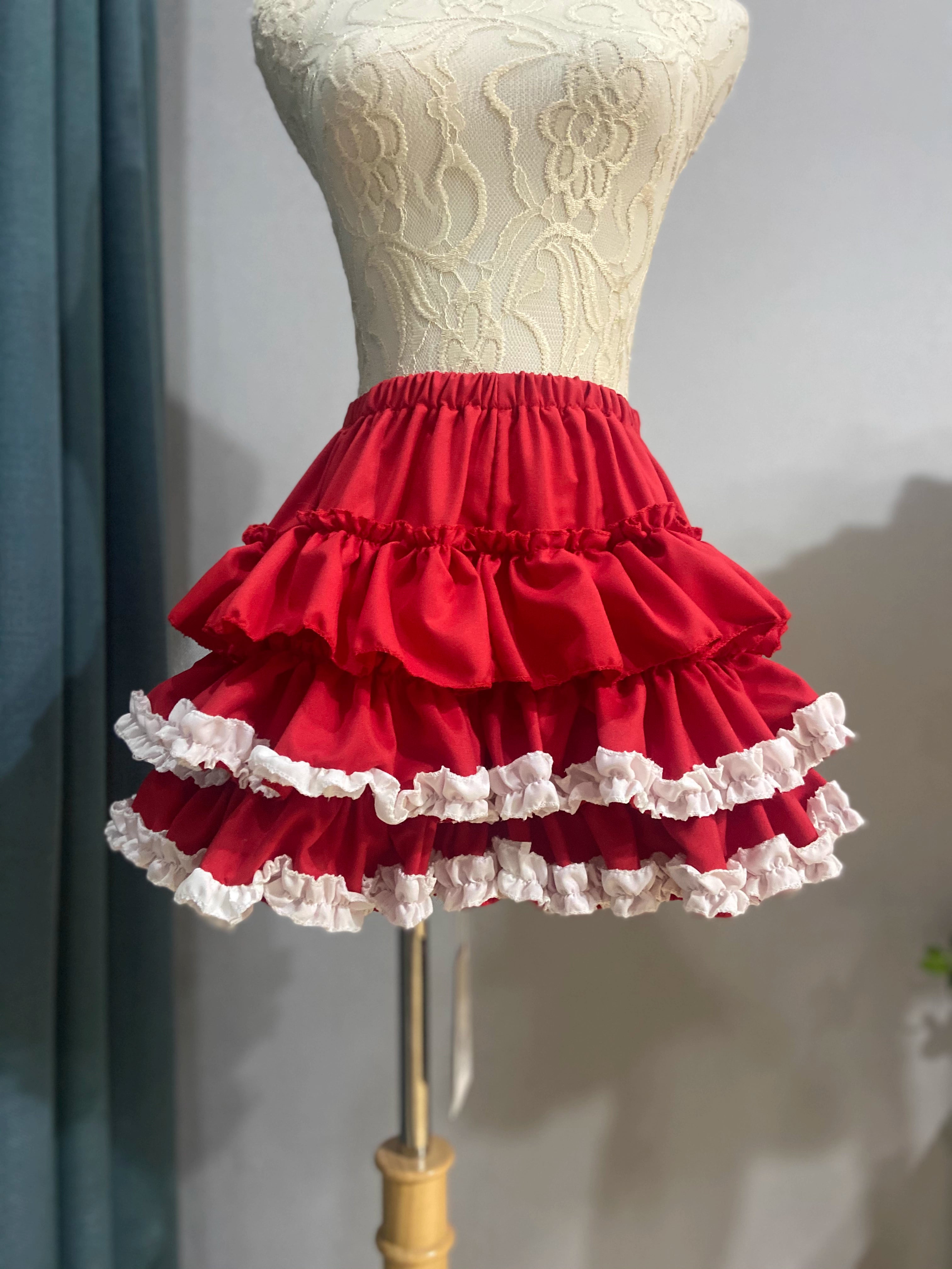 Lolita Petticoat Multicolor Punk Y2K Layered Puffy Pumpkin Skirt for Daily