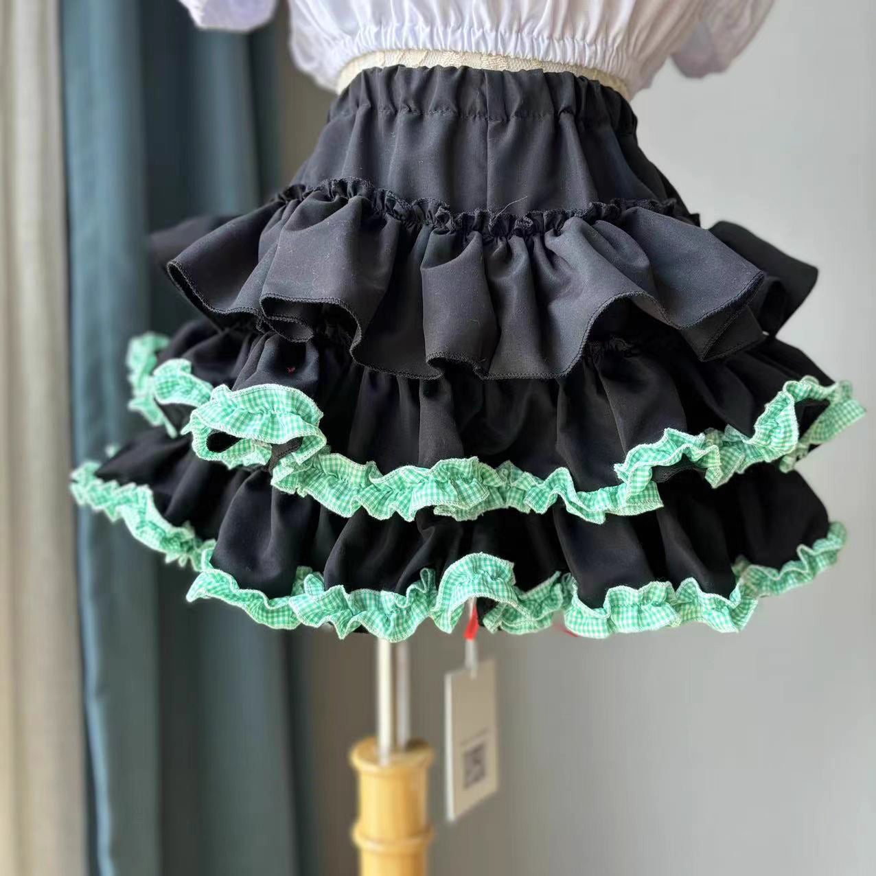 Lolita Petticoat Multicolor Punk Y2K Layered Puffy Pumpkin Skirt for Daily