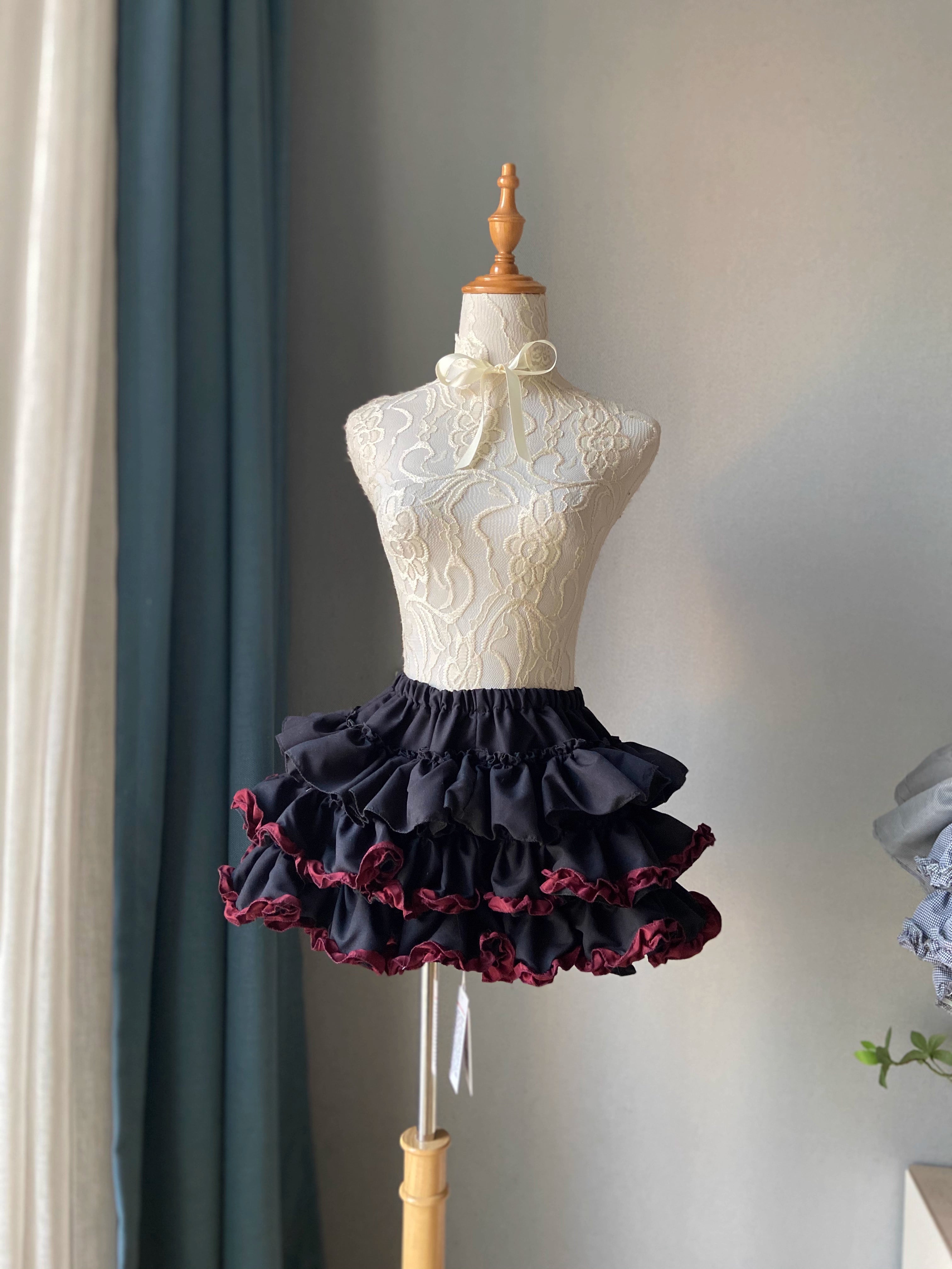 Lolita Petticoat Multicolor Punk Y2K Layered Puffy Pumpkin Skirt for Daily