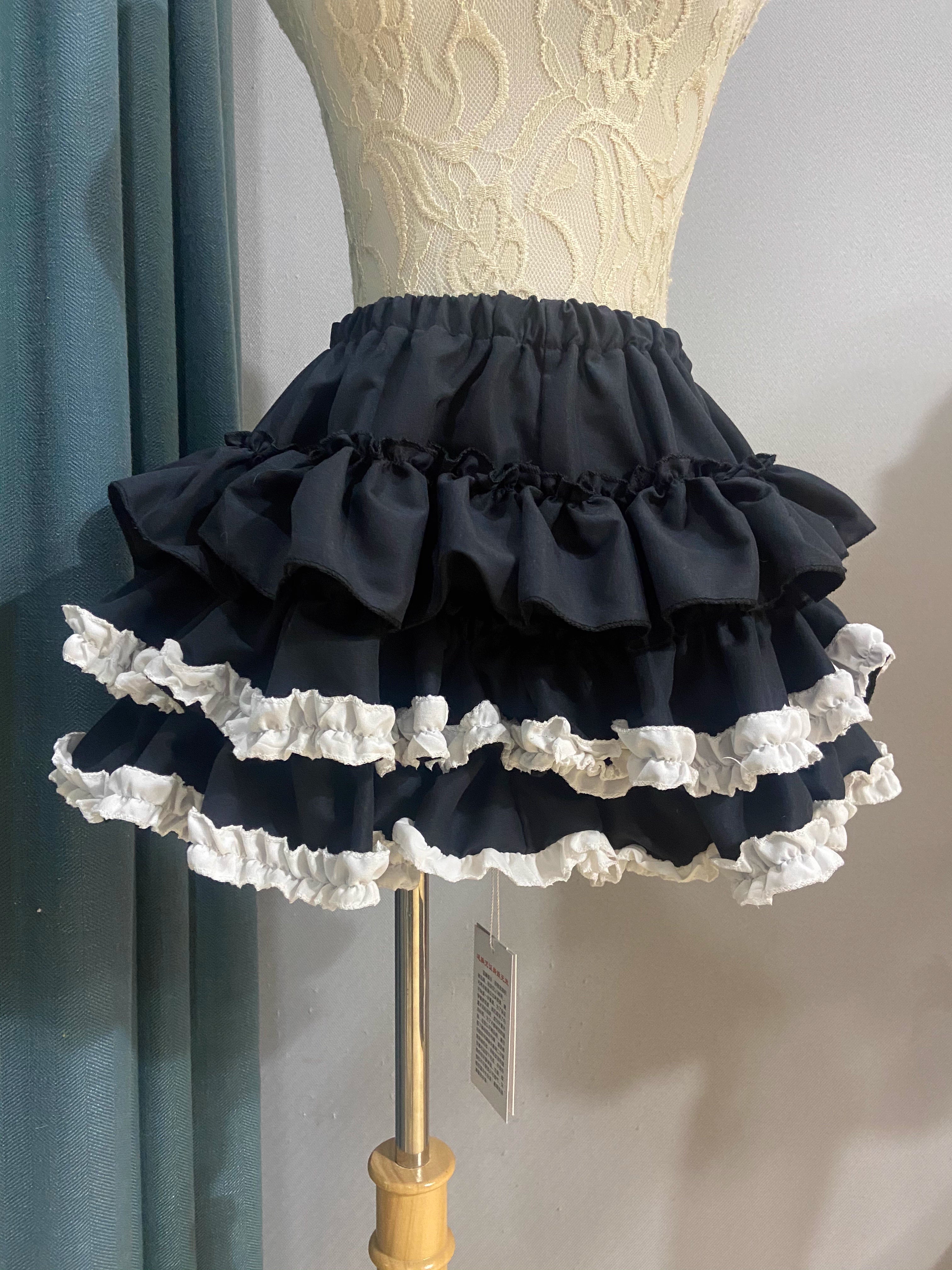 Lolita Petticoat - Punk Y2K Layered Crinoline Bloomers in Multi-Color for Edgy Sweet Style