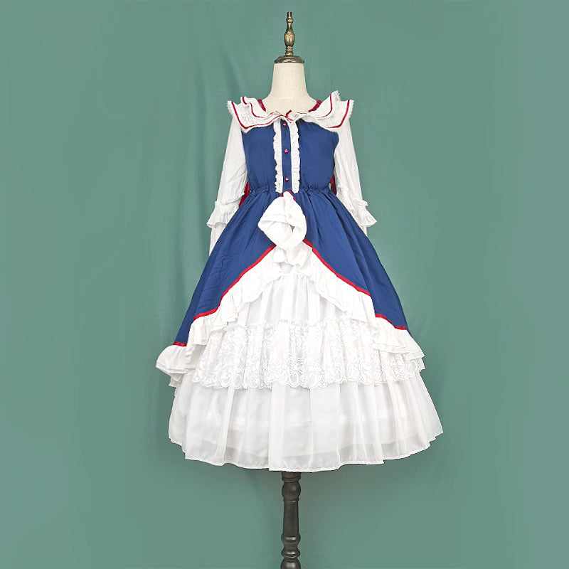 Lolita Petticoat White Adjustable Fishbone Midi Crinoline Cage Skirt for Daily Tea Party