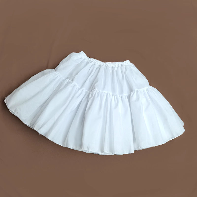 Lolita Petticoat White Fluffy Soft Tulle Cloud Mini Crinoline 45cm for Daily Tea Party