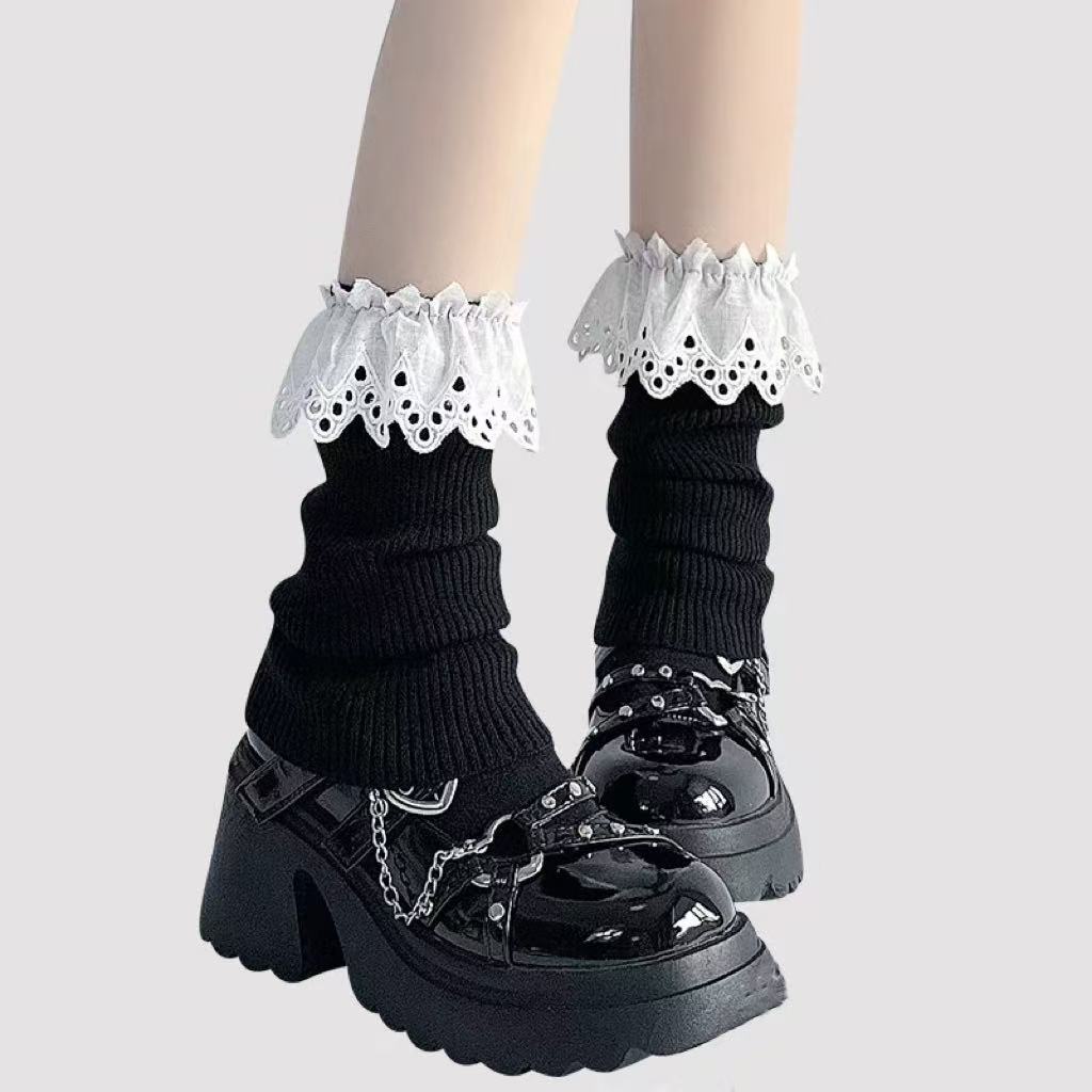 Design Concept:
These Lolita stockings feature a light and breathable thin design, perfect for creating a soft Japanese-inspired cute look. The layered slouch style with delicate lace details adds a playful and elegant touch to any Lolita outfit. With a mid-calf length of about 30cm, they are comfortable for daily wear and easy to style across seasons. Available in five colors: cream yellow, red, black, light blue, and white.