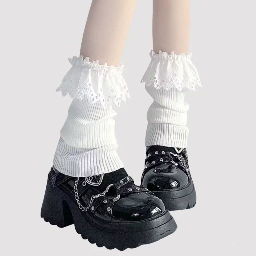 Design Concept:
These Lolita stockings feature a light and breathable thin design, perfect for creating a soft Japanese-inspired cute look. The layered slouch style with delicate lace details adds a playful and elegant touch to any Lolita outfit. With a mid-calf length of about 30cm, they are comfortable for daily wear and easy to style across seasons. Available in five colors: cream yellow, red, black, light blue, and white.